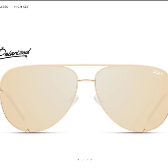 Quay Australia Accessories - NWT Quay High Key Gold Polarized